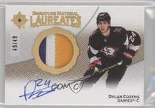 2022-23 Upper Deck Ultimate Collection Signature Material Laureates Dylan Cozens #SML-DC card