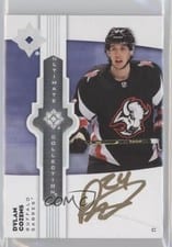 2022-23 Upper Deck Ultimate Collection Ultimate Emblems Autograph Dylan Cozens #UE-DC card