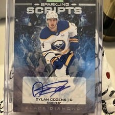 2024-25 Upper Deck Black Diamond Sparkling Scripts Dylan Cozens #SS-DC card
