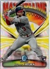 2025 Bowman Chrome Max Volume Dylan Crews #MV-9 card