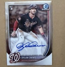 2025 Bowman Chrome Rookie Autographs Dylan Crews #CRA-DC card
