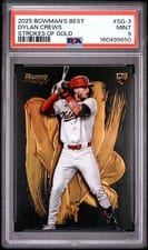 2025 Bowman's Best Strokes of Gold Dylan Crews #SG-3 card