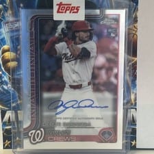 2025 Topps Chrome Update Rookie Debut Autographs Dylan Crews #CRDA-DC card
