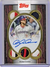 2025 Topps Five Star Quintuple Relic Autographs Dylan Crews #QRA-DC card