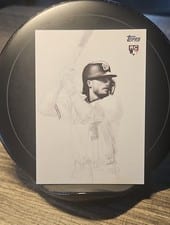 2025 Topps Update Keegan Hall Art Cards Dylan Crews #KHAC-33 card