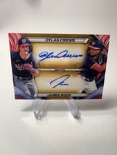 2024 Bowman's Best Dual Autographs Dylan Crews / James Wood #DA-CW card