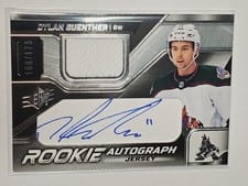 2022-23 SPx Rookie Autograph Jersey Dylan Guenther #DG card