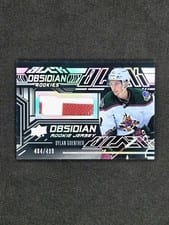 2022-23 SPx UD Black Obsidian Rookies Jersey Dylan Guenther #ORJ-DG card