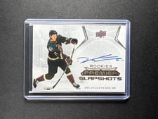 2022-23 Upper Deck Premier Premier Slapshots Autograph Rookies Dylan Guenther #PSAR-DG card