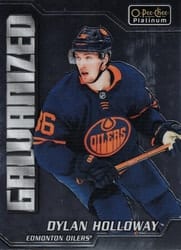 2022-23 O-Pee-Chee Platinum Galvanized Dylan Holloway #G-22 card