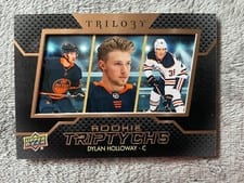 2022-23 Upper Deck Trilogy Rookie Triptychs Dylan Holloway #RT-DH card