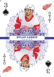 2022-23 O-Pee-Chee Playing Cards Dylan Larkin #3-SPADES card