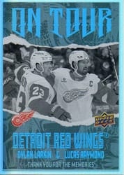 2024-25 Upper Deck On Tour Dylan Larkin / Lucas Raymond #OT-23 card
