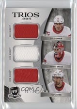 2020-21 Upper Deck The Cup Cup Trios Jersey Dylan Larkin/Thomas Greiss/Filip Zadina #C3-GLZ card
