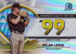 2023 Bowman Bowman Scouts Top 100 Dylan Lesko #BTP-99 card