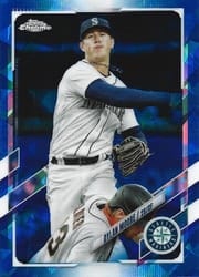 2021 Topps Chrome Update Sapphire Edition Base Set Dylan Moore #US228 card