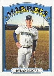 2021 Topps Heritage Base Set Dylan Moore #320 card