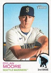 2022 Topps Heritage Base Set Dylan Moore #251 card