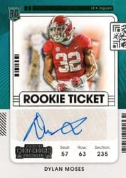 2021 Panini Contenders Base Set Dylan Moses #299 card