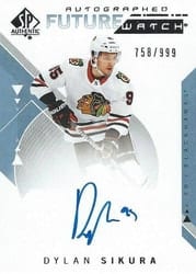 2018-19 SP Authentic Base Set Dylan Sikura #177 card