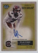 2025 Bowman University Chrome 1955 Bowman Football Autographs Dylan Stewart #55AV-DS card