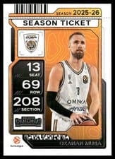 2025-26 Panini Contenders EuroLeague Base Season Ticket Dzanan Musa #45 card