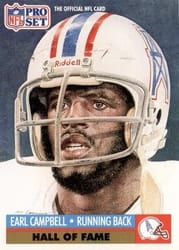 1991 Pro Set Base Set Earl Campbell #27 card
