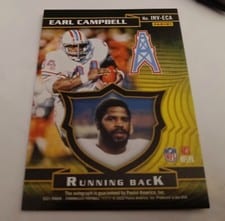 2021 Panini Chronicles Invincible Autographs Earl Campbell #INV-ECA card