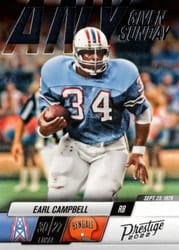 2022 Panini Prestige Any Given Sunday Earl Campbell #13 card