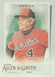 2020 Topps Allen & Ginter Base Set Earl Weaver #303 card