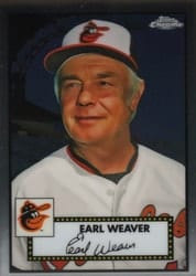2021 Topps Chrome Platinum Anniversary Base Set Earl Weaver #667 card