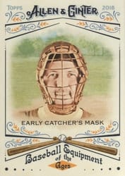 2018 Topps Allen & Ginter Baseball Equipment of the Ages Early Catcher's Mask #BEA-6 card