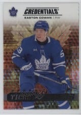 2025-26 Upper Deck Credentials Acetate Debut Ticket Access Easton Cowan #DTAA-EC card