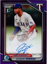 2024 Bowman Chrome Prospects Autographs Echedry Vargas #CPA-EV card