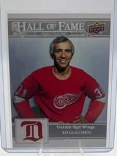 2025-26 Upper Deck Detroit Red Wings Centennial Hall of Famers (HOF) Ed Giacomin #130 card