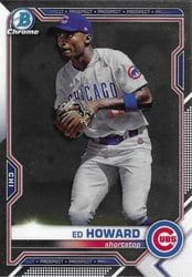 2021 Bowman Chrome Prospects Ed Howard #BCP-12 card