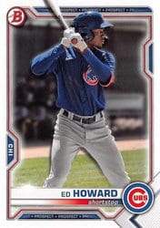 2021 Bowman Draft Base Set Ed Howard #BD-198 card