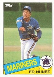 1985 Topps Base Set Ed Nunez #34 card