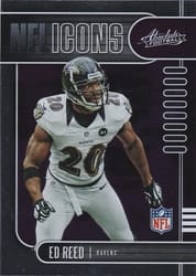 2019 Panini Absolute NFL Icons Ed Reed #19 card