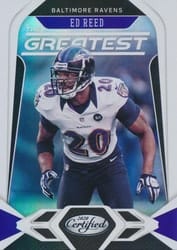 2020 Panini Certified The Greatest Ed Reed #G-ER card