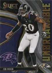 2020 Panini Select Unbreakable Ed Reed #U15 card