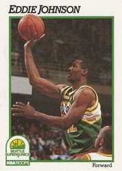 1991-92 Hoops Base Set Eddie Johnson #199 card