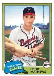 2018 Topps Archives Base Set Eddie Mathews #258 card