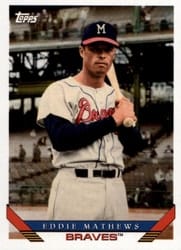 2019 Topps Archives Base Set Eddie Mathews #255 card