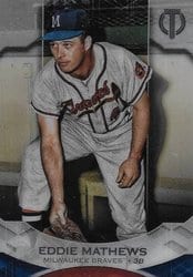 2019 Topps Tribute Base Set Eddie Mathews #58 card