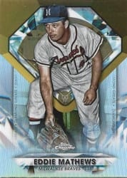 2022 Topps Chrome Update Diamond Greats Die-Cuts Eddie Mathews #DGC-62 card