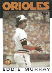 1986 Topps Base Set Eddie Murray #30 card