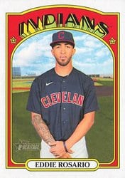 2021 Topps Heritage Base Set Eddie Rosario #562 card