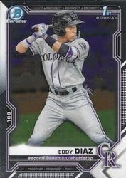 2021 Bowman Chrome Prospects Eddy Diaz #BCP-33 card