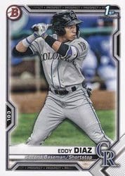 2021 Bowman Prospects Eddy Diaz #BP-33 card